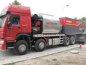  شاحنة ترقيع الأسفلت بالألياف (3 في 1) 